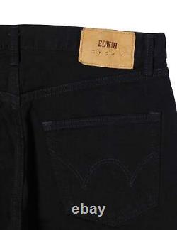 Edwin Jeans Men's Regular Tapered Yoshiko Right Hand Denim Black