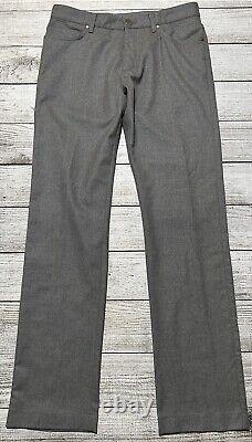 Ermenegildo Zegna Mens 5 Pocket Lined Dress Pants Sz 34X33 Wool Flat Front