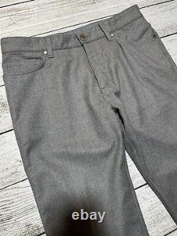 Ermenegildo Zegna Mens 5 Pocket Lined Dress Pants Sz 34X33 Wool Flat Front