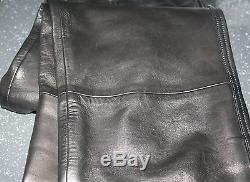 Fabulous butter soft Gucci Black Leather Jeans / Trousers Italian 50 / 34 W