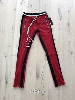 Fear Of God Track Pants Double Stripe Red/Black New Large
