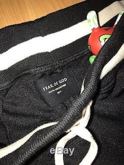 Fear of God FOG Track Pants Collection 5th Sz XL Black Red Joggers Trousers