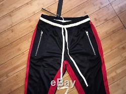 Fear of God Fifth Collection Black/Red Track Pant Sz SMALL