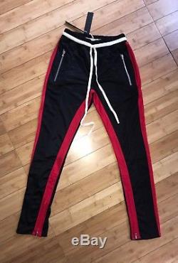 Fear of God Fifth Collection Black/Red Track Pant Sz SMALL