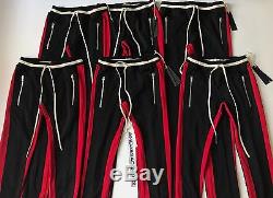 Fear of God Fifth Collection Track Pants Black and Red Sizes S, M, L