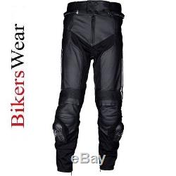 Furygan Raptor Trousers Black/White Leather Motorcycle/Motorbike Pants