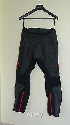 Furygan raptor leather motorcycle jeans size 42 (34 waist) in red and black