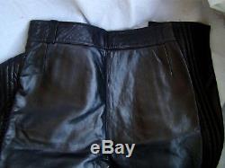 GIANNI VERSACE leather pants black vintage trousers jeans 31 32 33 mens