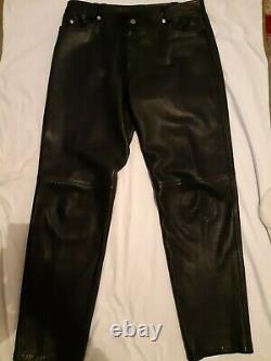 GIANNI VERSACE vintage leather pants men's