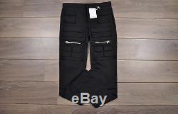 GIVENCHY 885$ Auth New Black Cotton Military Cargo Runway Pants Trousers sz 52