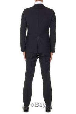 GUCCI Men New Black Mohair Wool Suit Blazer Trouser Made in Italy