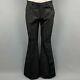 Gucci By Tom Ford 2001 Size 32 Black Jacquard Zip Fly Wide Leg Dress Pants