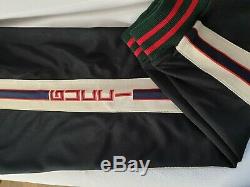GUCCI side tape logo joggers black pants without new tag sz. M