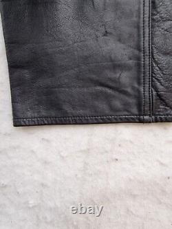 Gap Vintage Leather Trousers Straight Fit Black Mens W31 L30