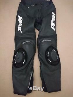 Gear Leather motorcycle trousers With Knox Armour and knee sliders
