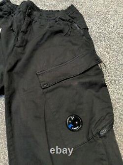 Genuine bnwt CP company satin black cotton cargo pants size 50