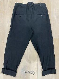 Geoffrey B. Small Limited Edition Rare Handmade Men's Trousers 34in Black
