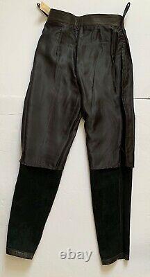 Gianni Versace Collection Black Leather Pants Lined Size 46