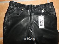 Gianni Versace vtg nappa leather trouser New with Tags $1600 44T
