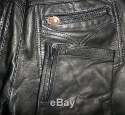 Gianni Versace vtg nappa leather trouser New with Tags $1600 44T