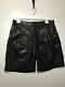 Givenchy Black Leather Nappa Jersey Bermuda Shorts Pants W34 Size Xl
