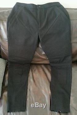 Givenchy Wool Cashmere Moto Zip Track Pant sz 52 eu / 36 US $960 Trousers Denim