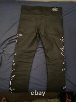 Graphic Leather Pants Men Small ChasinLegacy Discontinued