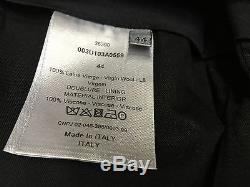 Great Dior Homme SS13 Solid Black Virgin Wool Slim Fit Dress Pants