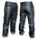 Gth Black Leather Motorcycle Biker Jeans, Fully Lined 54016