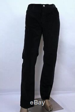 Gucci Men Black Regular Velvet Corduroy Pants withHorsebit on Back 353592 1000