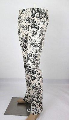 Gucci Men's Black/Beige Floral Printed Cotton Crepe Pant 50R/US 34 417786 1061