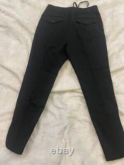 Gucci Men's Black Cotton Zipper Ankle Fastener Pants Sz 44/US 30