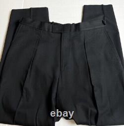 Gucci Men's Dress Pants Black Trousers Size 52 R Inseam 30 Luxury Silk Cotton