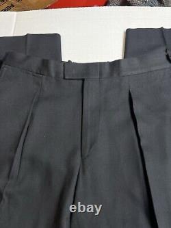 Gucci Men's Dress Pants Black Trousers Size 52 R Inseam 30 Luxury Silk Cotton