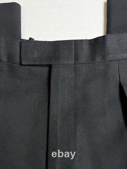 Gucci Men's Dress Pants Black Trousers Size 52 R Inseam 30 Luxury Silk Cotton