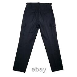 Gucci Mens Grey / Black Cord Cargo Trousers Size W32 L32 Slim Fit 100% Wool