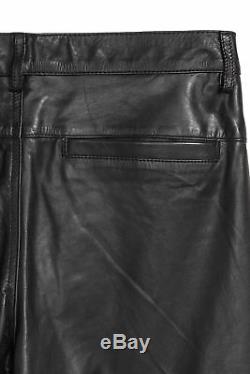 H&M Studio Collection Jeans Size W33 Mens A/W 2017 Genuine Leather Trousers