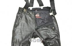 HEIN GERICKE Men's Leather Biker Motorcycle Black Trousers Pants Size W31 L31