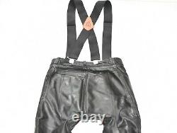 HEIN GERICKE Men's Leather Biker Motorcycle Black Trousers Pants Size W31 L31
