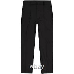 HELIOT EMIL Black Pleat Front Trousers Size Large