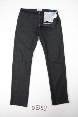 HERMES Mens Black Cotton Printed Pants Trousers Size 32 x 31 $680 Made in Italy