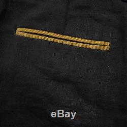 Haider Ackermann Black Gold Mohair Side Stripe Pants 35With48EU