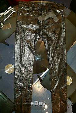 Haider Ackermann men's Black leather Physalis Pants new with tags 100% authentic
