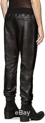 Haider ackermann men's black leather pants size XS brand new FW15 $2900