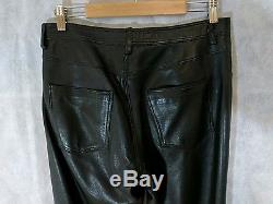 Helmut Lang Archive Black Smooth Leather Pants 30 x 30