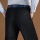 High Waist Wool Men Pants Classic Straight Loose Black Suit Pant Formal Trousers