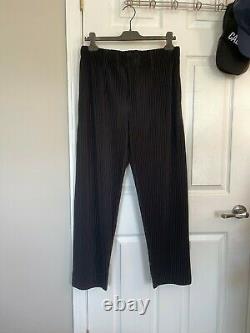 Homme Plissé Issey Miyake Jf150 Pleated Trouser Pants Black Size 3