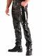 Honour Men's Tight Trousers Jeans Style In Pvc Black Classic Fly Front