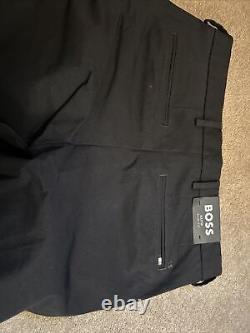 Hugo Boss Kaito 1-Travel 2 Slim-fit Trousers In Black Size 30R 44IT New