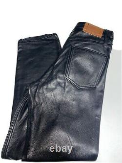 IMAGE LEATHER Size 30 Black Leather 30 Snap Fly Denim Cut Pants San Francisco